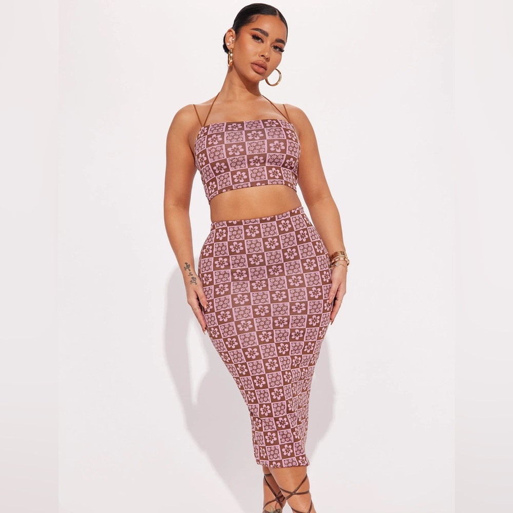 Fashion Nova Flower Field Skirt Set-NWT